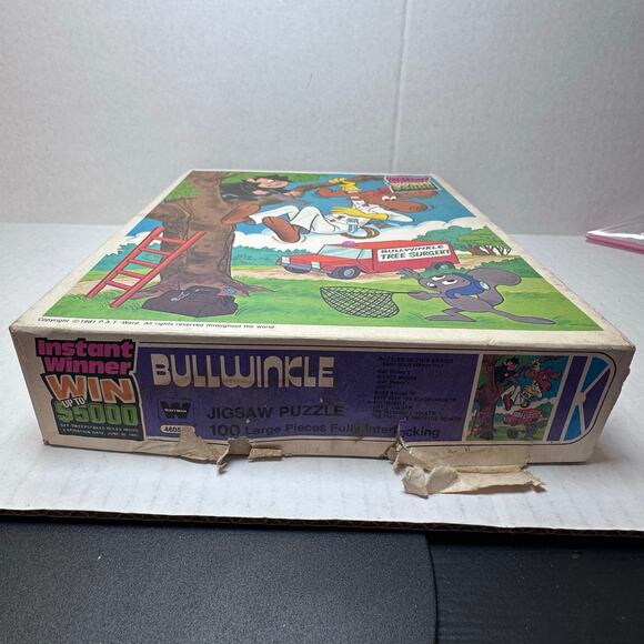 Vintage 1981 bullwinkle 100-piece large jigsaw puzzle - Picture 4 of 7